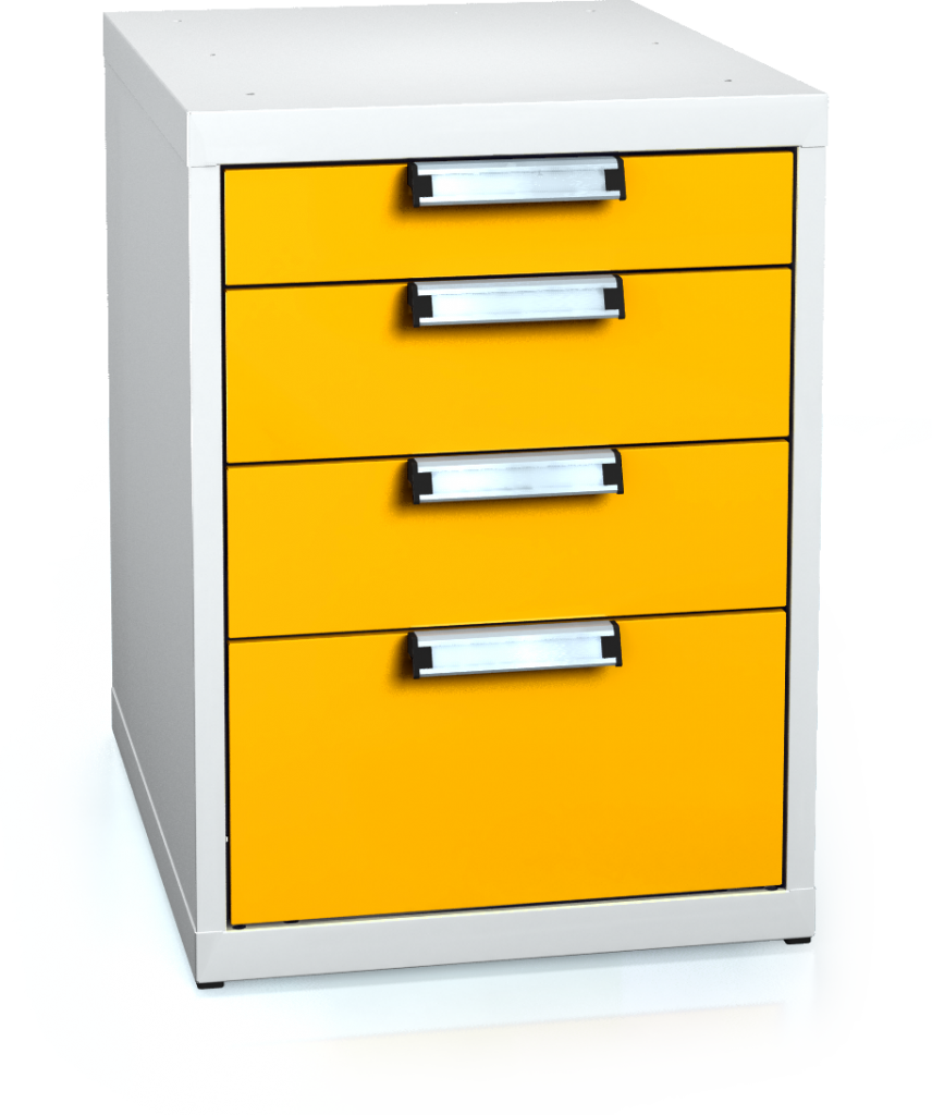 Universal cabinet for workbenches 662 x 480 x 600 - 4x drawer